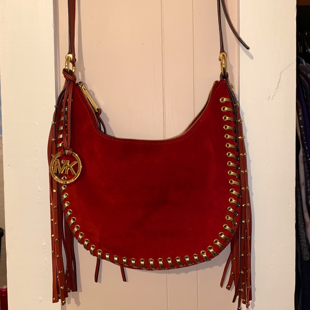 Authentic Michael Kors fringe crossbody bag!!